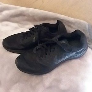 Black running shoes
